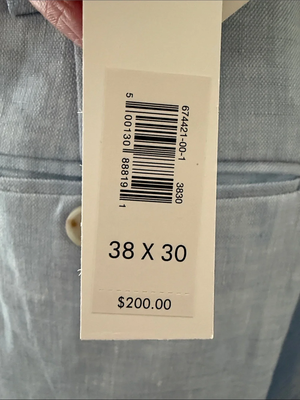 NWT Men’s Banana Republic Blue European Flax Linen Tailored Slim Fit Trousers